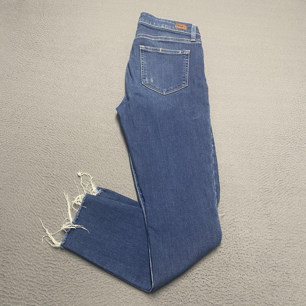 Paige Verdugo Ankle Jeans Womens 29 Blue Mid Rise Skinny Queenie Distressed
